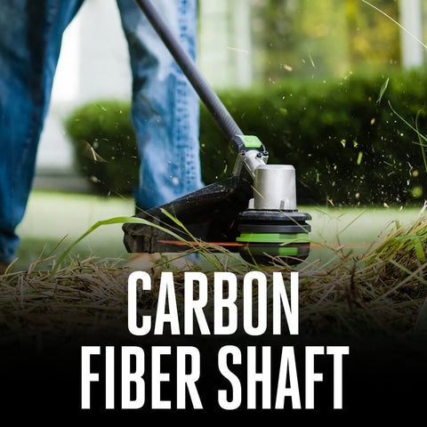 EGO Power+ brushless motor delivers efficient, smooth trimming power.