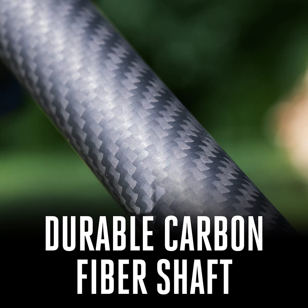 EGO Power+ carbon fiber shaft provides high strength and light handling for ease of use.