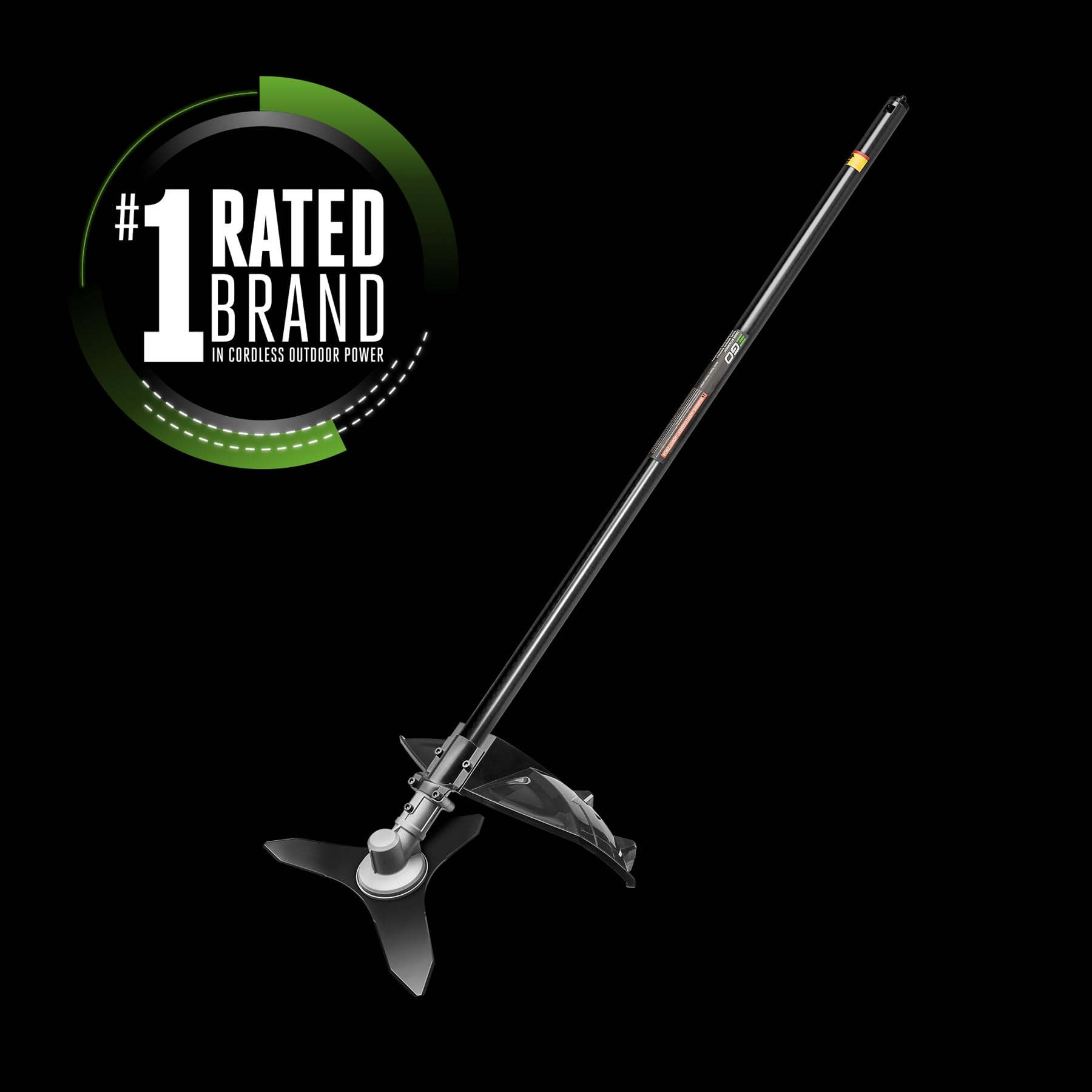 EGO Power+ carbon fiber shaft offers lightweight, durable operation.
