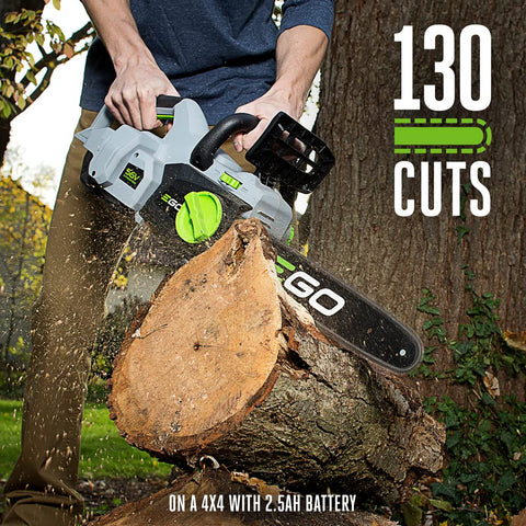 EGO Power+ tool-free chain tensioning for quick adjustments