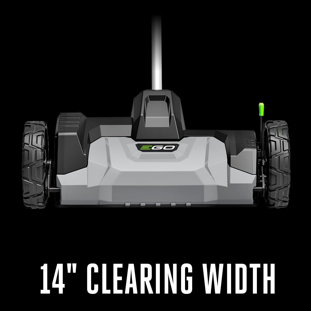 Solid steel drive shaft on EGO dethatcher ensures durable performance.
