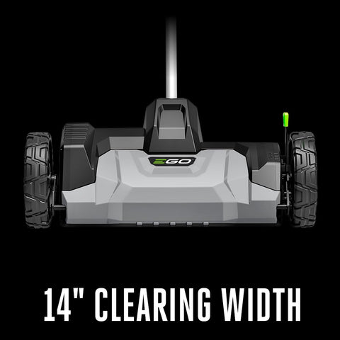 Solid steel drive shaft on EGO dethatcher ensures durable performance.