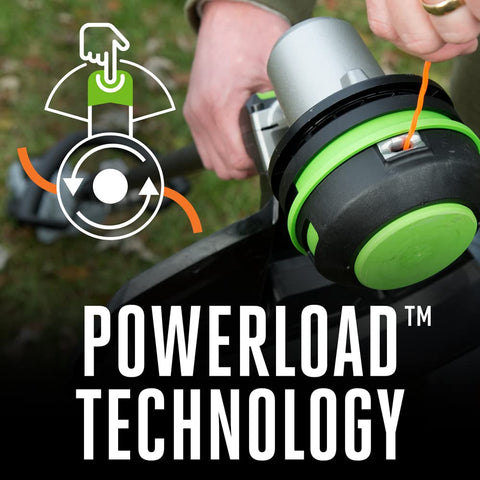 EGO Power+ dual-feed 0.095-inch line for reliable cutting performance.