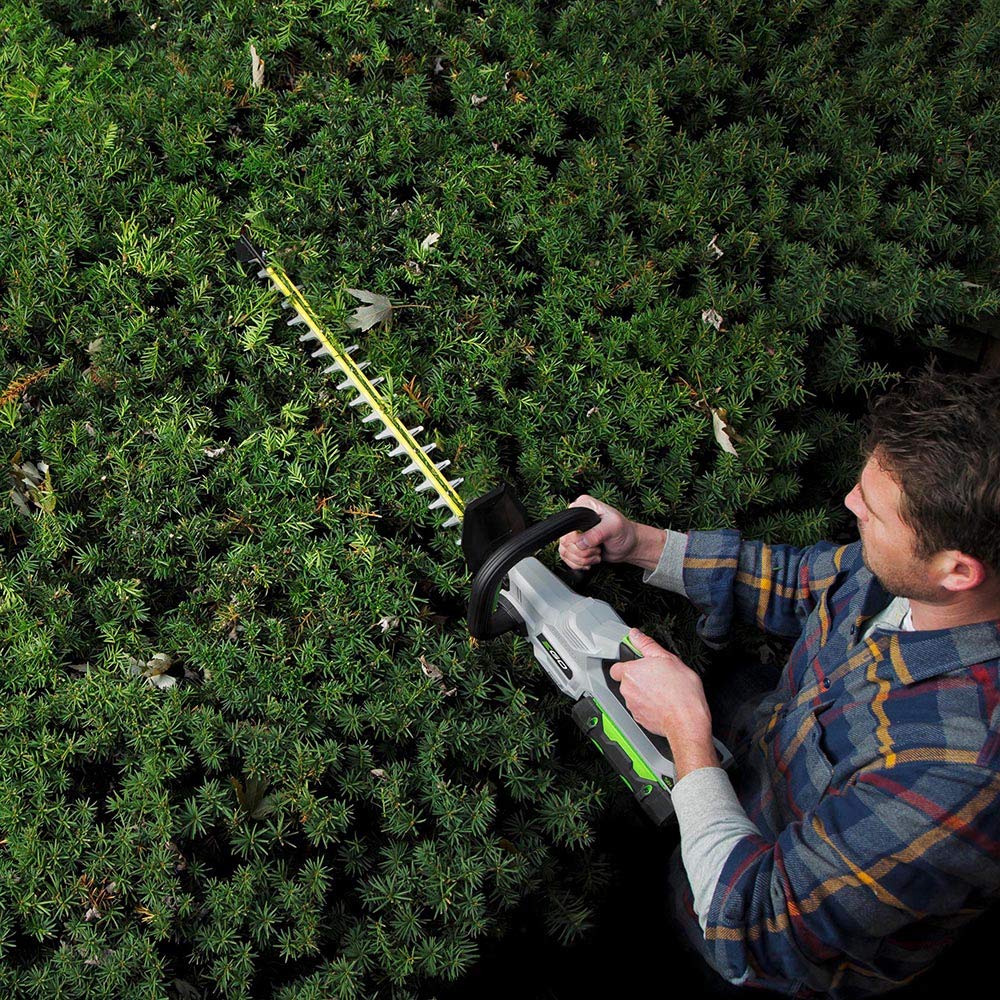 EGO Power+ brushless motor provides efficient performance for extended trimming sessions.