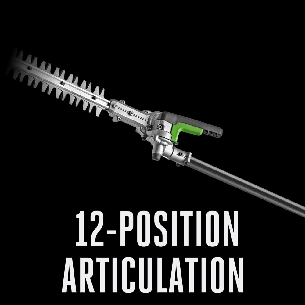 EGO Power+ lightweight carbon fiber shaft reduces fatigue.