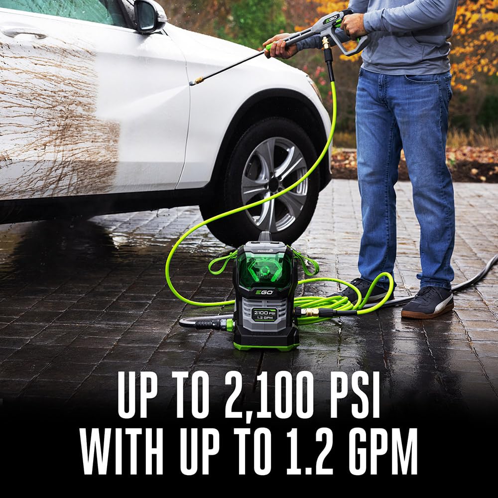 EGO Power+ HPW2100 up to 1.2 GPM for efficient soap and rinse