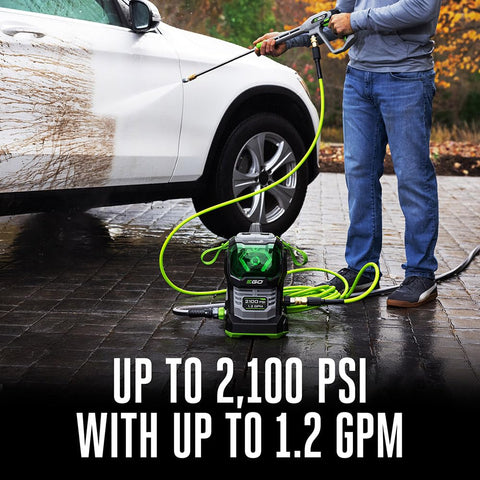 EGO Power+ HPW2100 up to 1.2 GPM for efficient soap and rinse