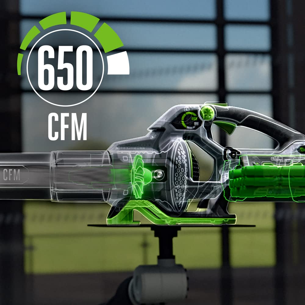 EGO Power+ LB6504 reaches 180 MPH for stubborn leaves.