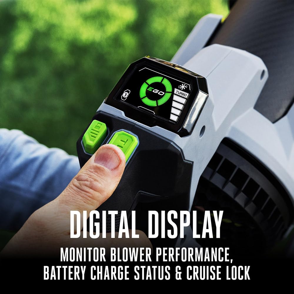 EGO Power+ leaf blower carbon fiber body offers lightweight durability during extended use.