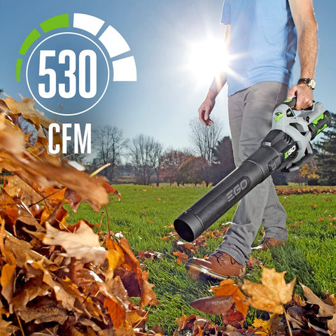 EGO Power+ leaf blower variable speed dial for precise control