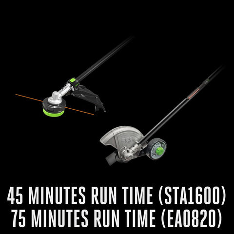 EGO Power+ EA0820 edger attachment provides precise 3-inch edging.