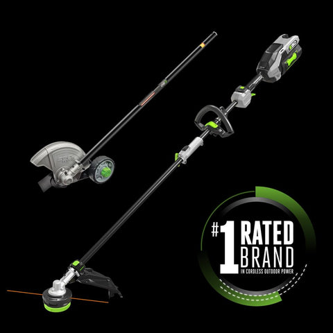 EGO Power+ STA1600 trimmer attachment delivering fast line feeding for efficiency.