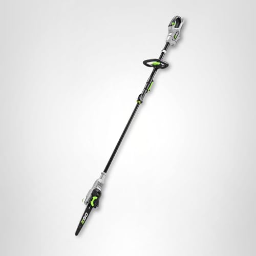 EGO Power+ shoulder strap attached for added comfort during pruning