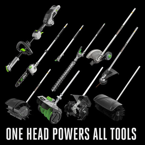 EGO Power+ quick-release adjustable handle enables a comfortable grip.