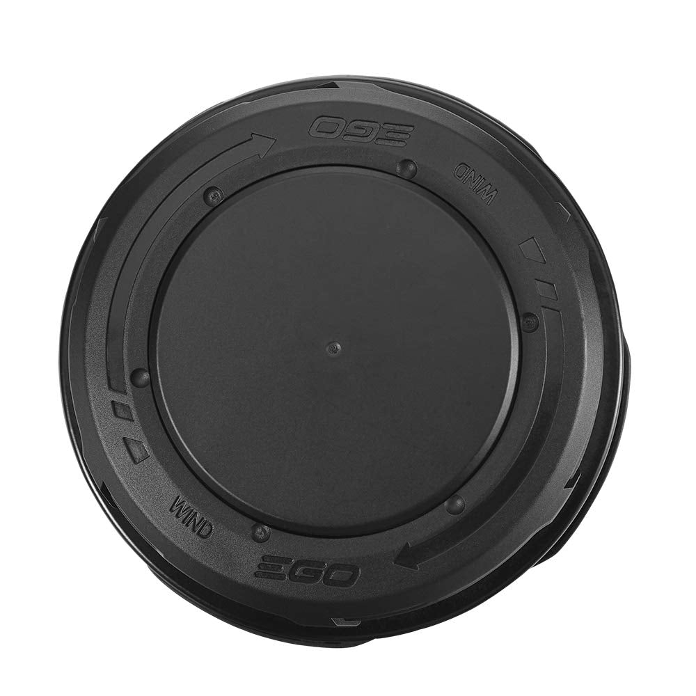EGO Power+ Rapid Reload Trimmer Head cap-rewind reduces tangling during rewinding.