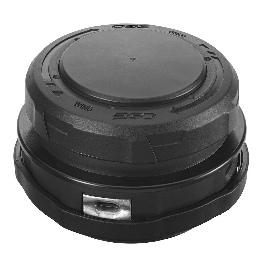 EGO Power+ Rapid Reload Trimmer Head demonstrates angle-insert feature for quick line loading.