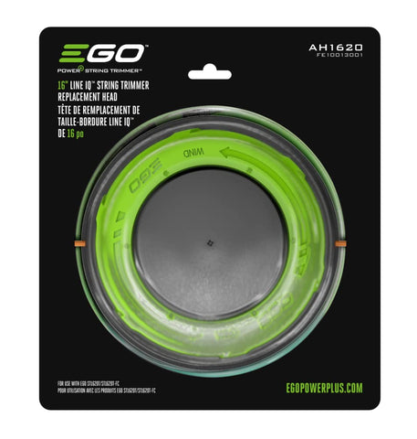 EGO Power+ replacement head with LINE IQ auto-feed enabling smooth, wide 16-inch trimming