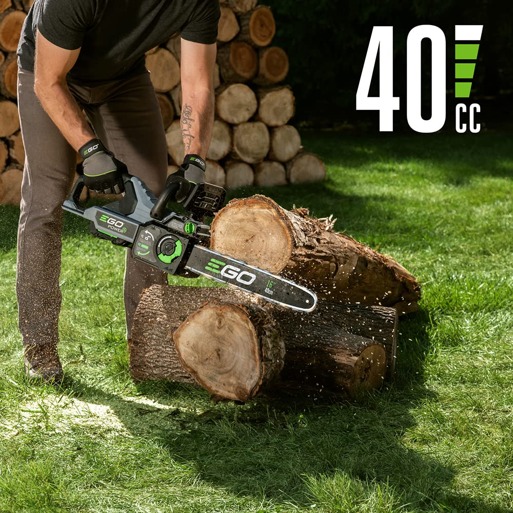 EGO Power+ tool-free chain tensioning for quick adjustments