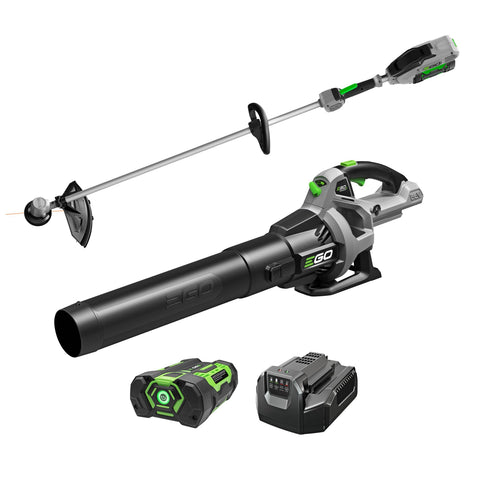 EGO Power+ trimmer with a 15-inch cutting swath for clean edging