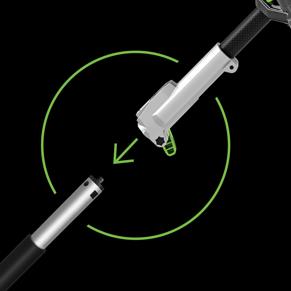 EGO Power+ variable speed trigger with lock-off enhances safety and control.