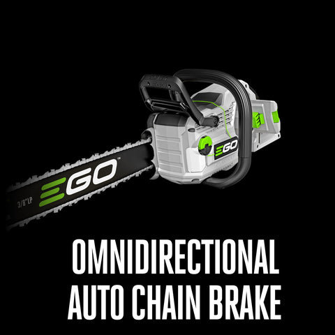 20-inch bar and full chisel chain tackle large branches and stumps.