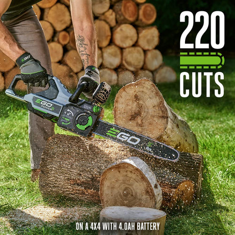 EGO Power+ CS1613 low-profile dials cut flush to ground for safer edging.