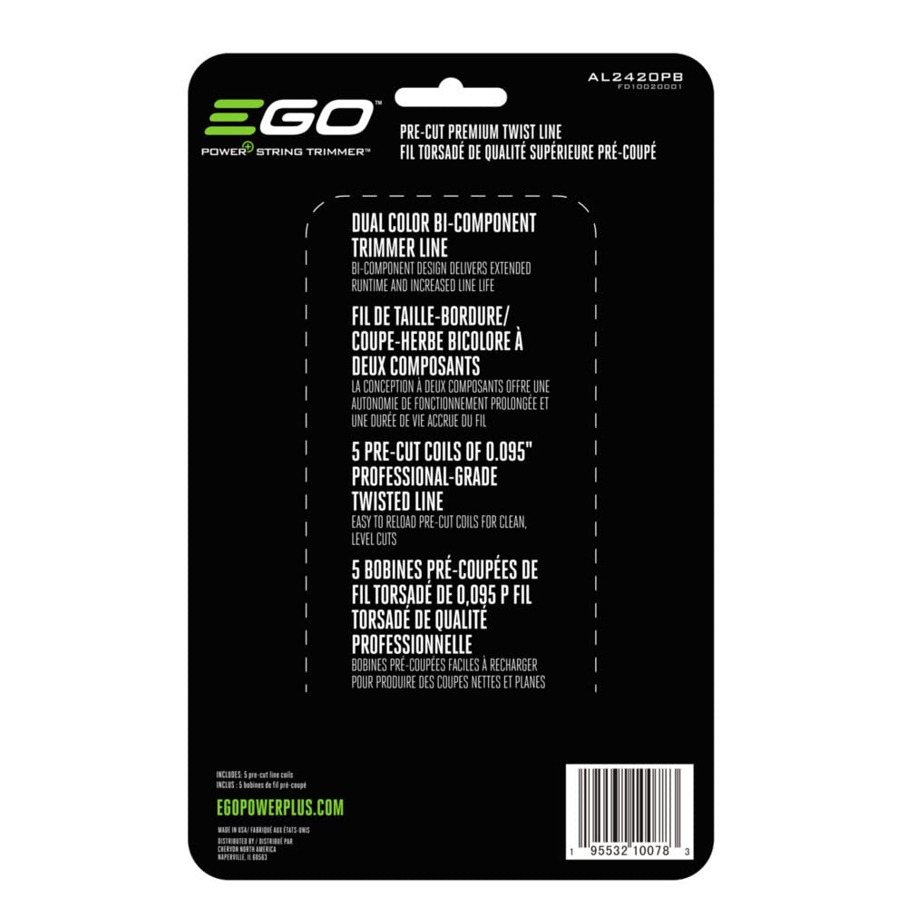 EGO Power+ easy reload coils enable clean, level cuts during yard work.