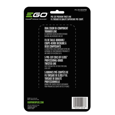 EGO Power+ easy reload coils enable clean, level cuts during yard work.