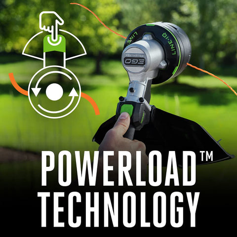 EGO POWER+ LINE IQ technology auto-senses line length for consistent trimming