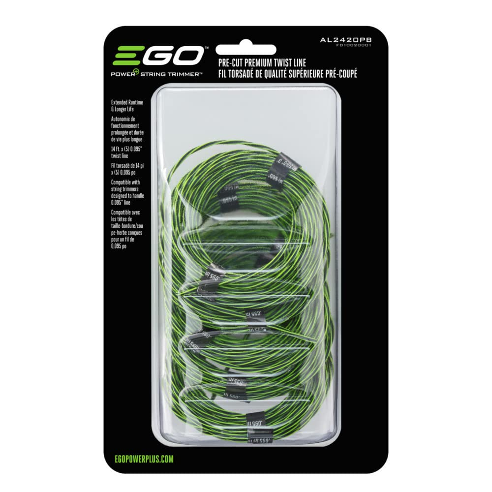 EGO Power+ pre-cut twist line coils ready for quick reloads in string trimmers.