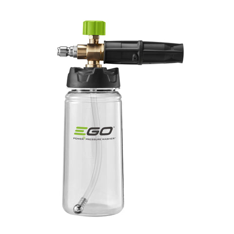 EGO Power+ Premium Brass Foam Cannon front view showing a durable brass head for car detailing.