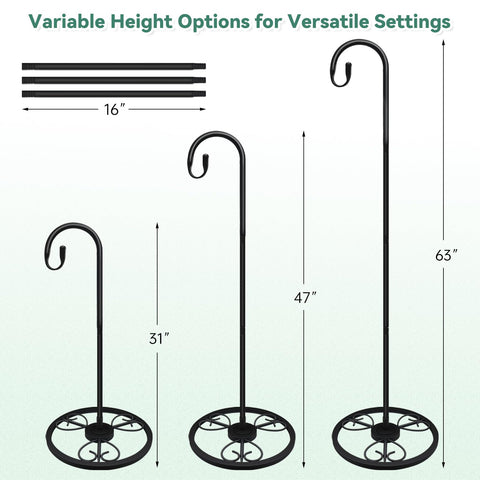 EGOMYRON hummingbird feeder hook keeps feeders secure for all-day viewing.