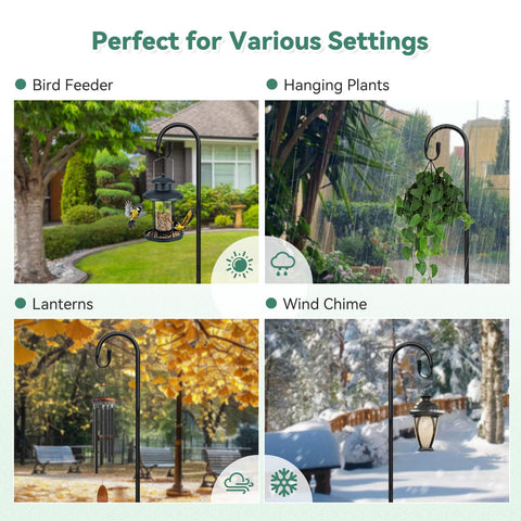 EGOMYRON lantern hanging hook adds timeless charm while keeping lanterns steady.