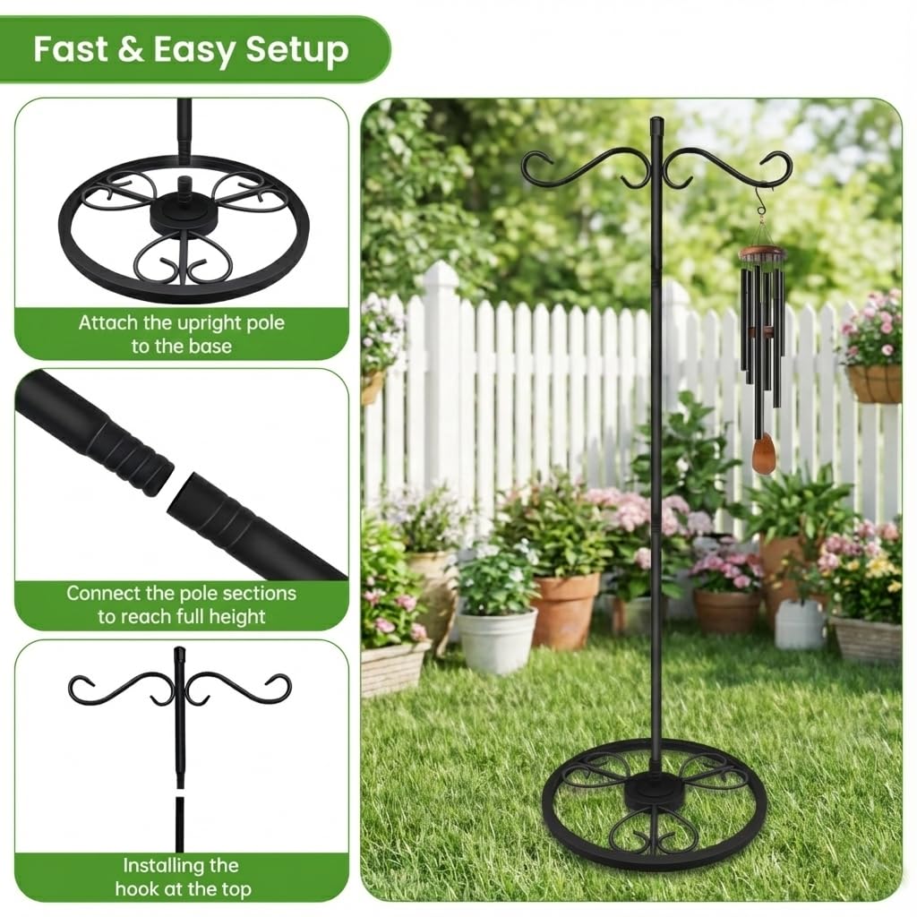 EGOMYRON double hook design creates symmetrical, eye-catching garden displays.