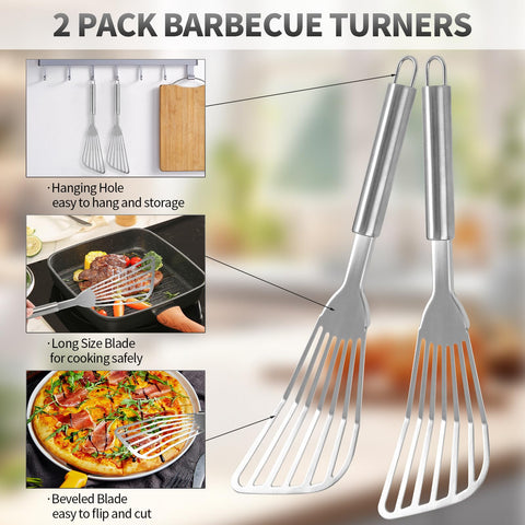 Egypamid ergonomic handle provides non-slip grip during grilling sessions.