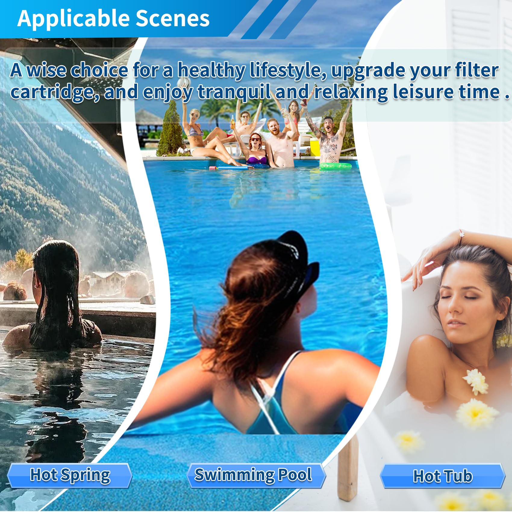 Ehcnwh 6541-397 80 sqft filtration area; supports clear spa water.