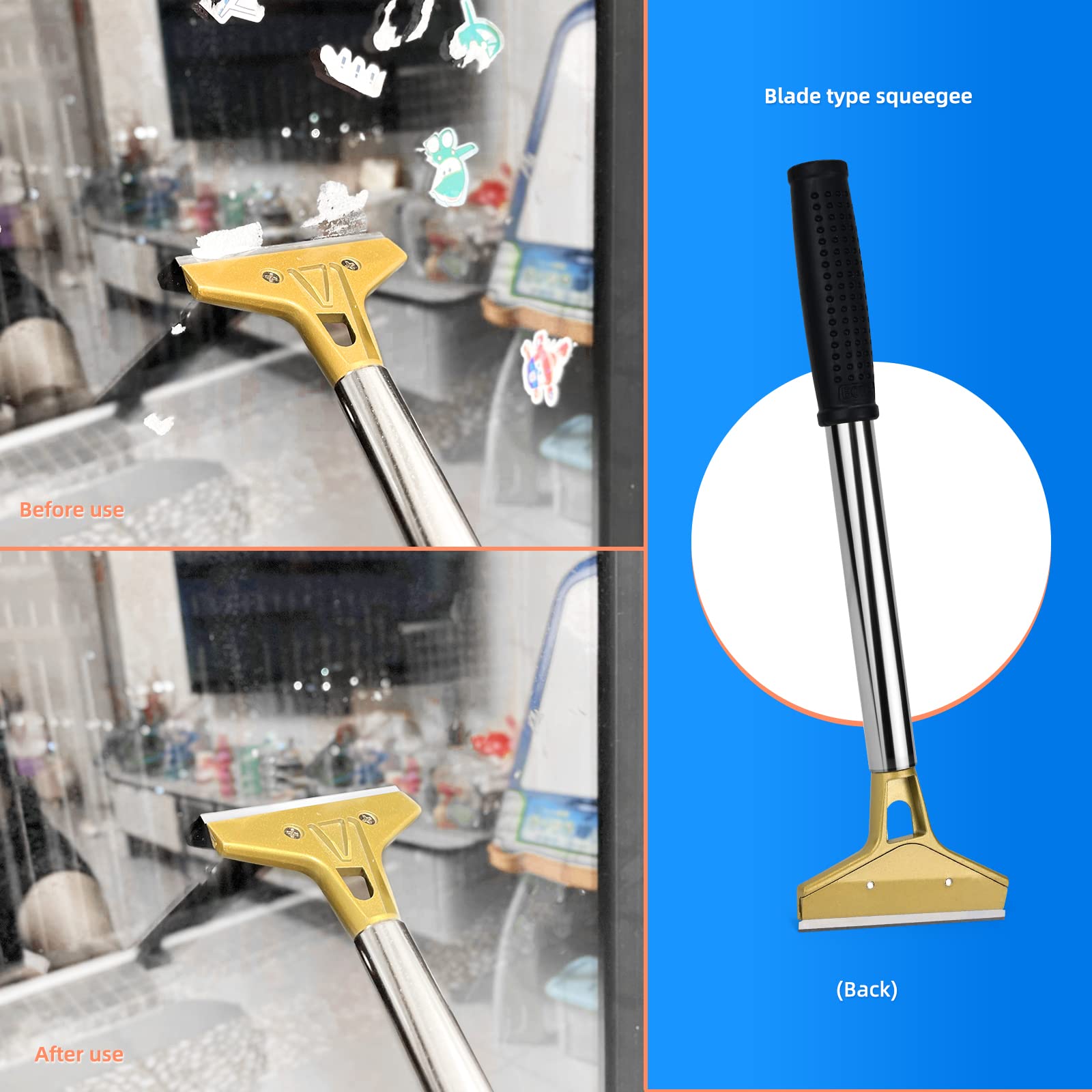 Ehdis heavy-duty 4-inch blade powers through burnt-on residue on griddles.