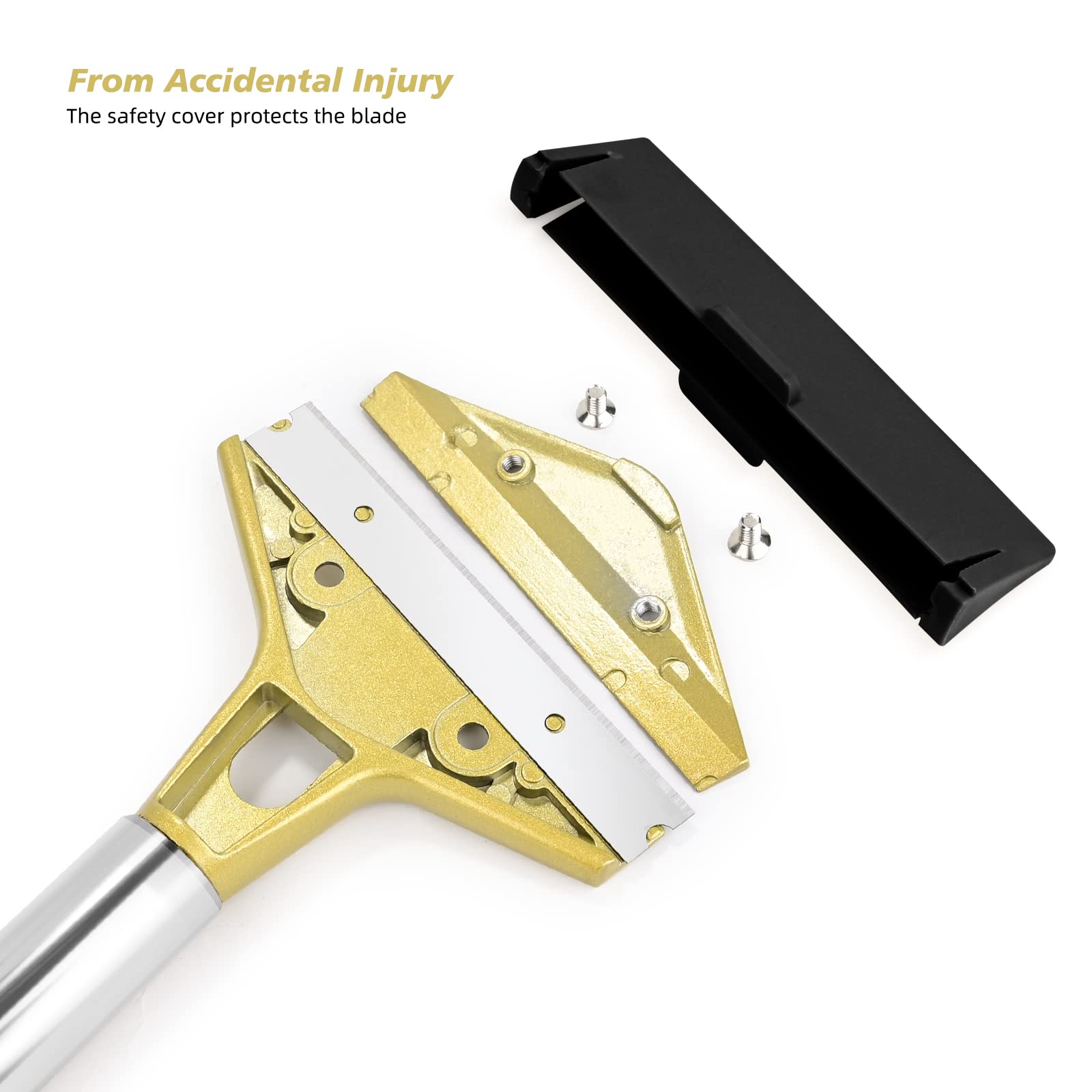 Ehdis razor blade scraper safety screws keep blade secure while you work.