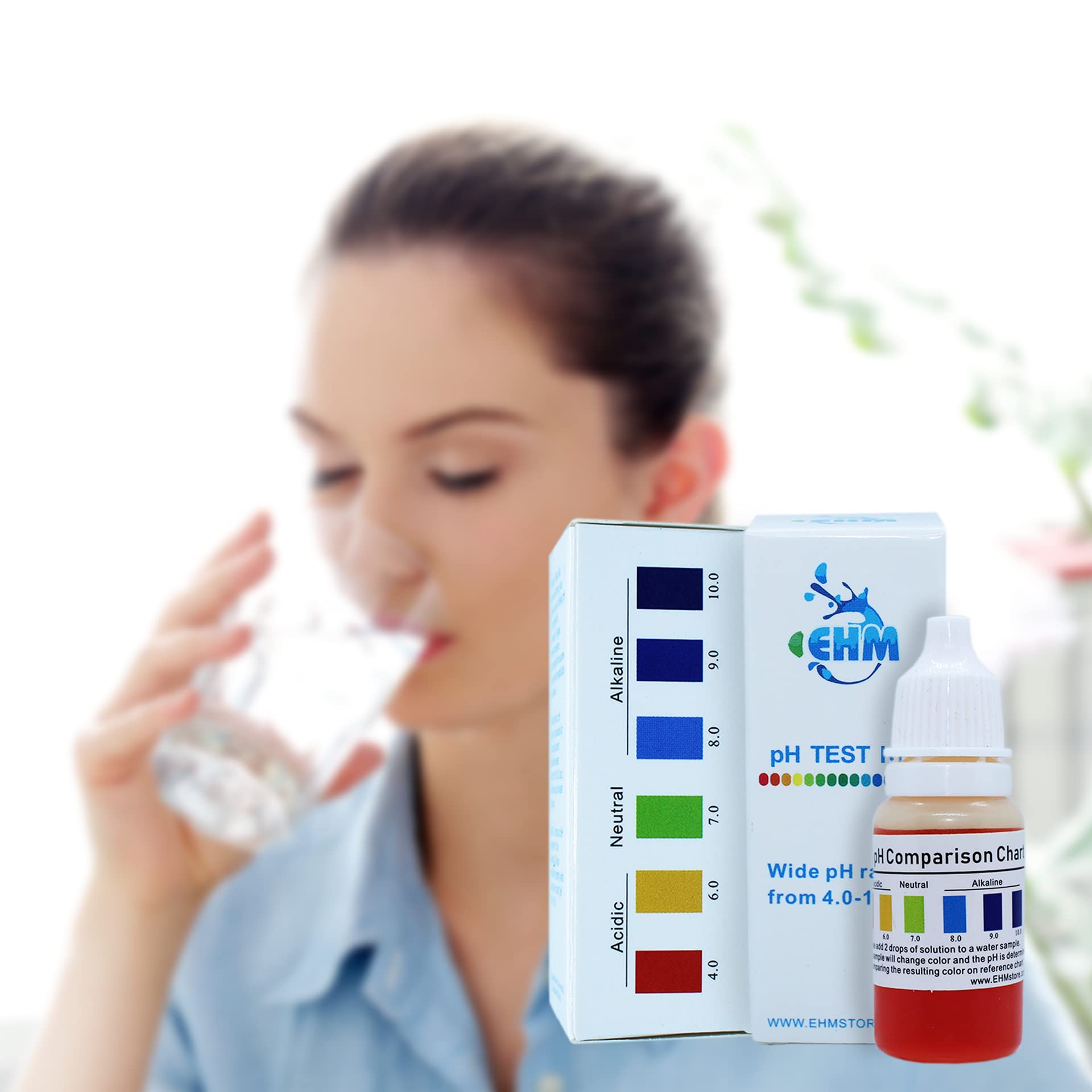 EHM Alkaline Water pH test kit instructions included for easy setup.