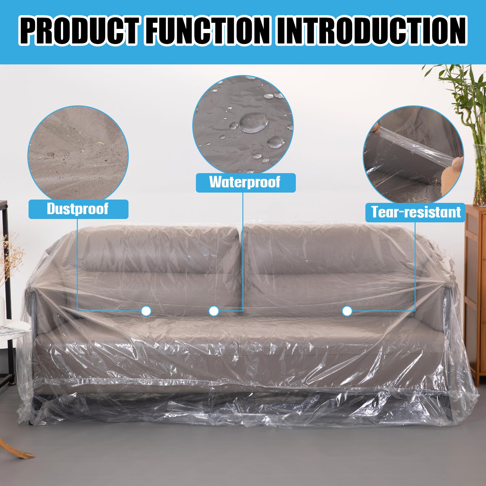EHRGK sofa cover moving bag fits large couches for secure relocation