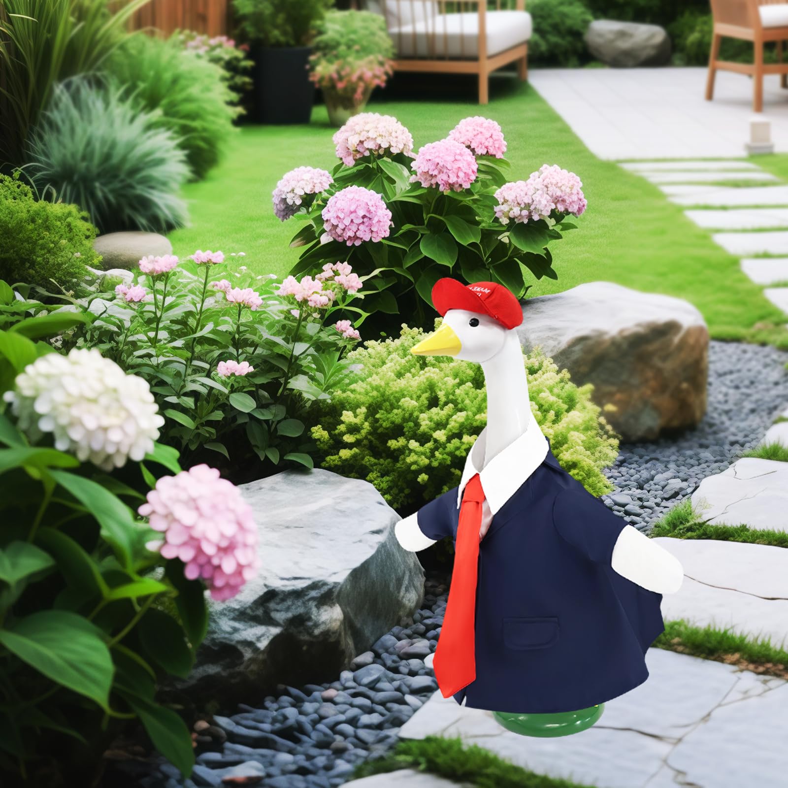 EHZYP easy-fit goose dress for concrete statues enhances curb appeal.