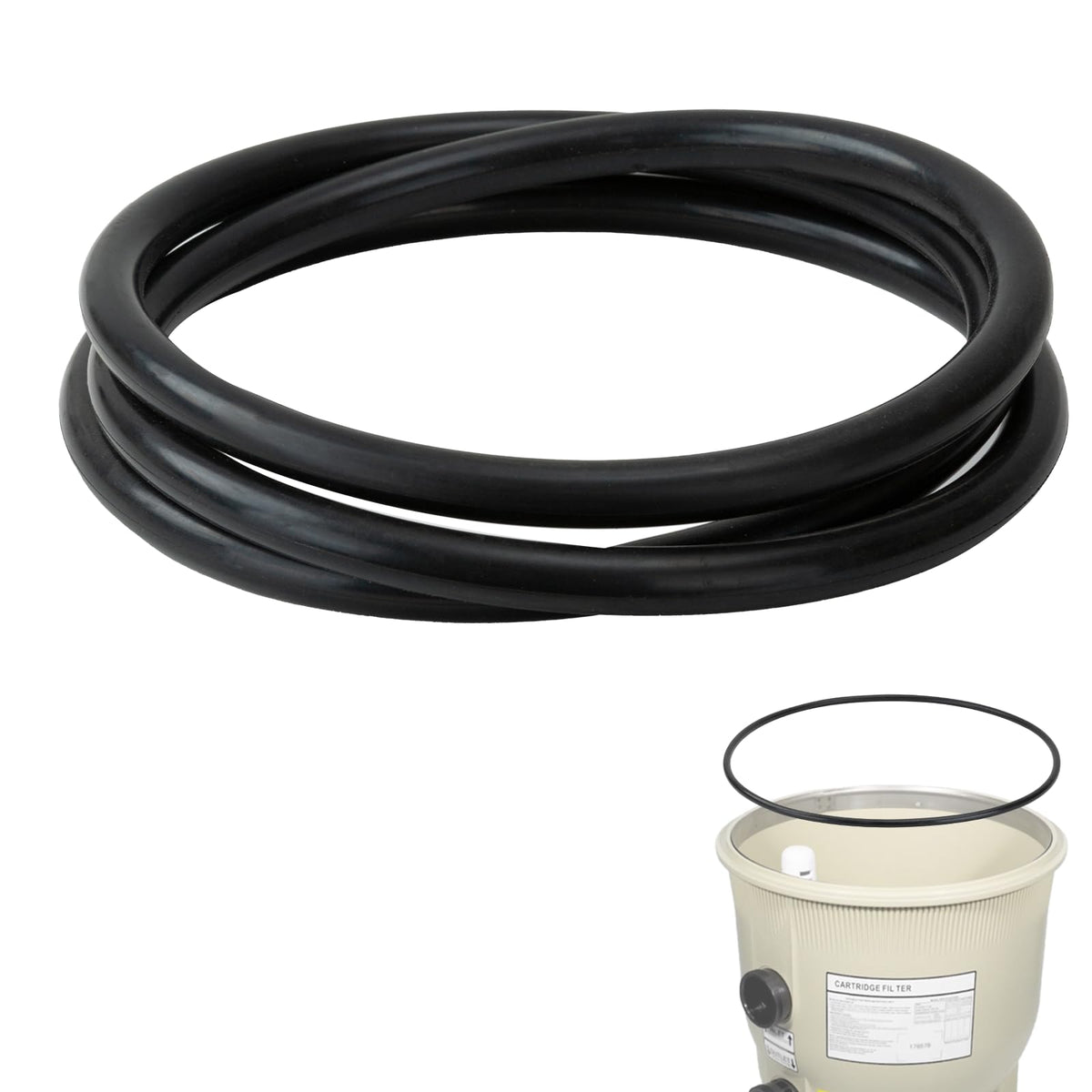 Eiahonen 39010200 tank clamp O-ring provides a secure seal for compatible Pentair filters.