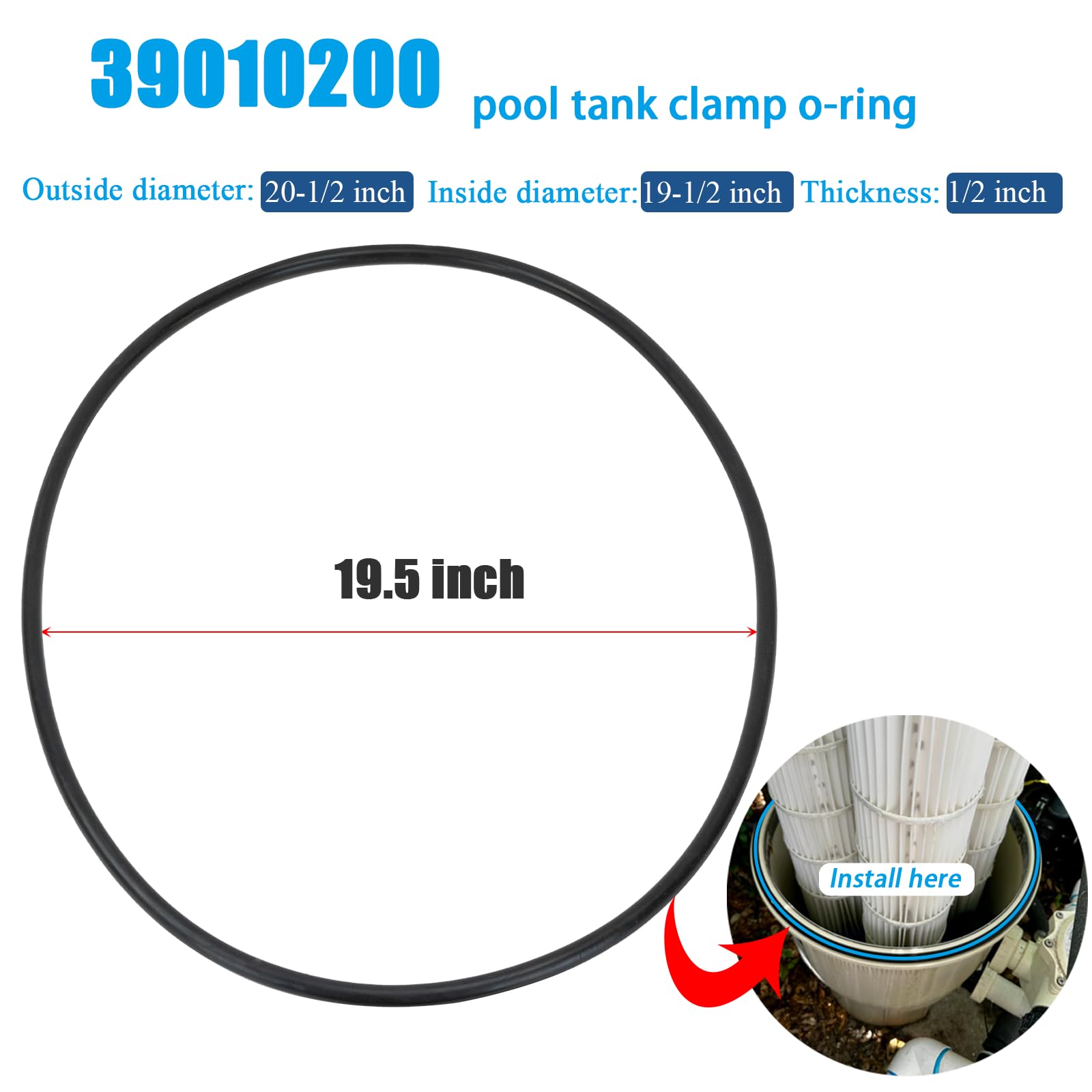 Eiahonen Pentair CCP tank O-ring ensures a tight seal for CCP filters.