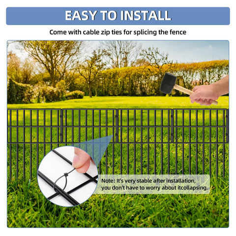Eibikdi 25-panel setup in yard illustrates flexible border creation