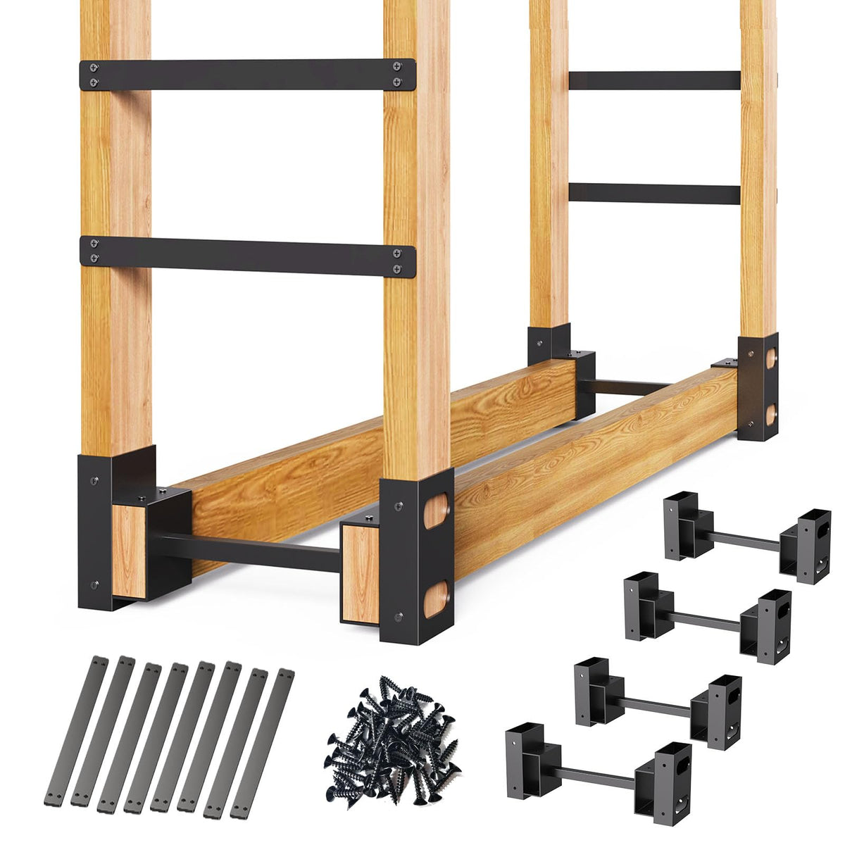 Eibikdi firewood rack outdoor keeps stacked wood tidy and ready for quick fires.