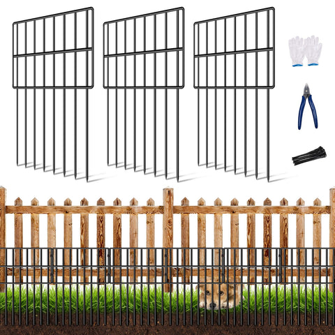 Eibikdi garden barrier fence panel front view blocks digging and protects borders