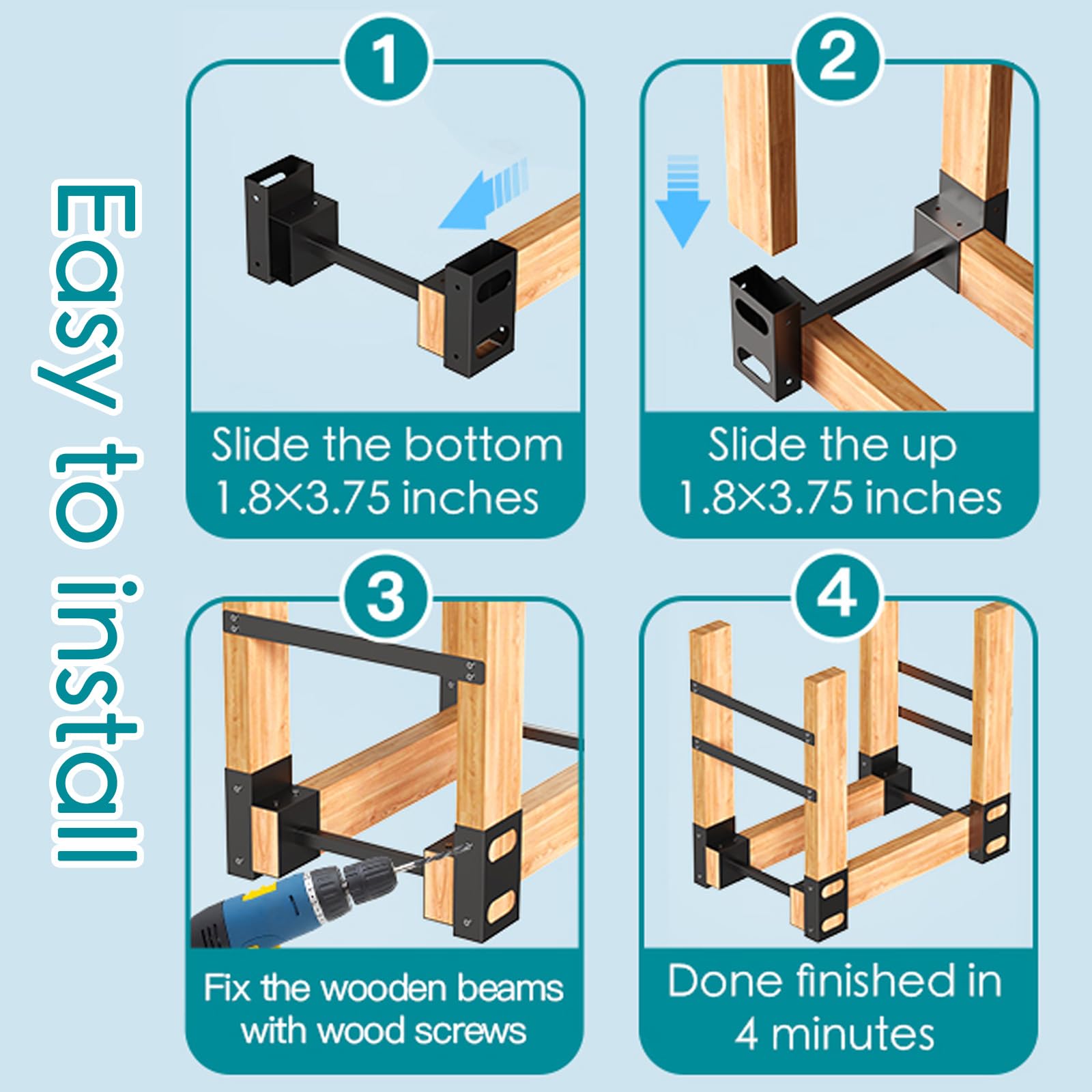 Eibikdi included accessories pack provides everything to assemble quickly.