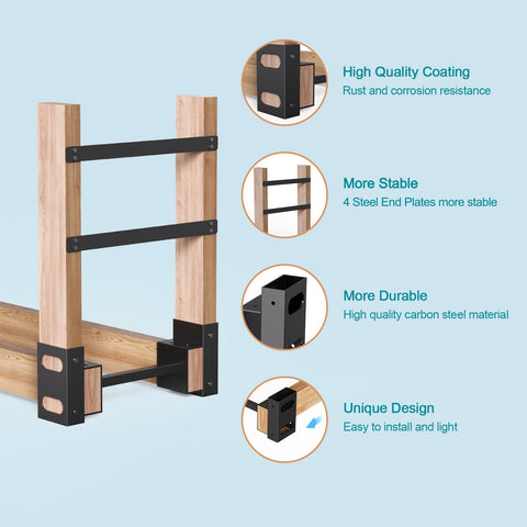 Eibikdi log stacking stand highlights reliable support for stacked firewood.
