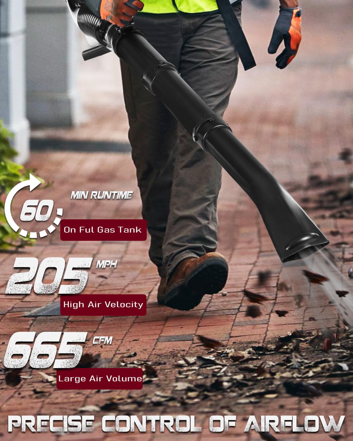 EIDOWA 63CC engine powering reliable performance for landscaping tasks.