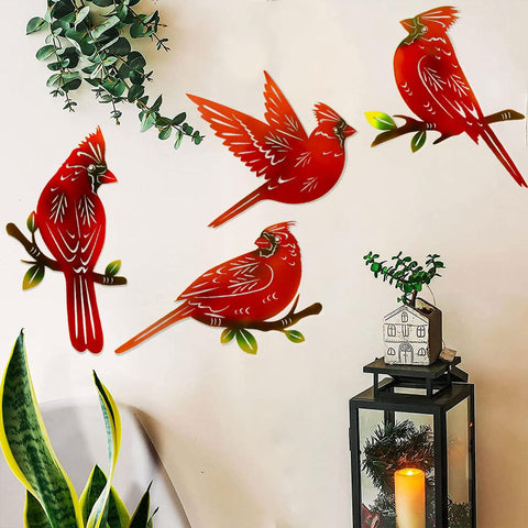 EiGreen cardinal wall art patio decoration enhances curb appeal.